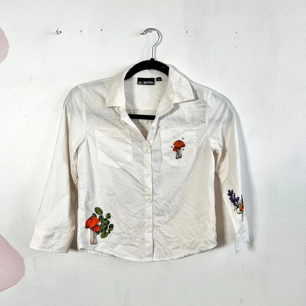 Harry Potter Wizarding World Herbology Button Up‎ Shirt Size 6/7